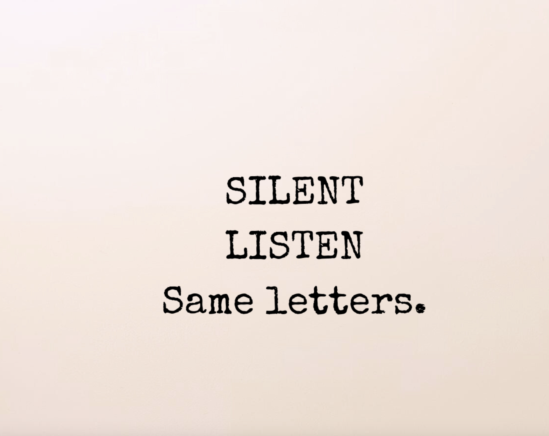 SILENT & LISTEN